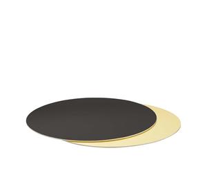 0932551 DECORA - PIATTO TORTA TONDO ORO E NERO Ø 28 CM