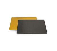 0932571 DECORA - PIATTO TORTA ORO E NERO QUADRATO 28 X 28 CM