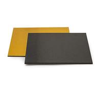 0932574 DECORA - PIATTO TORTA ORO E NERO QUADRATO 40 X 40 CM