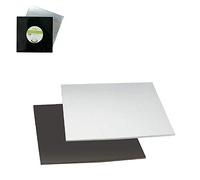 0932580 DECORA - PIATTO TORTA NERO E ARGENTO QUADRATO 24 X 24 CM