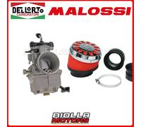 09357+0413527 KIT CARBURATORE DELLORTO VHST 28 BS 2T + FILTRO MALOSSI ARIA MANUA