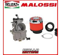 09357+0413528 KIT CARBURATORE DELLORTO VHST 28 BS 2T + FILTRO MALOSSI ARIA MANUA