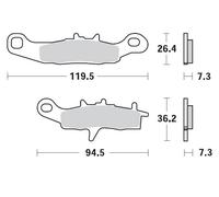 093912 BRAKE PAD OFFROAD SINTER PRO RACING GP KAWASAKI KX 85 II 19/16 2010