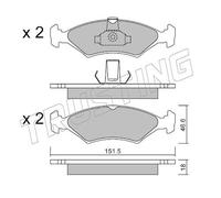 095.0 TRUSTING PAST.FRE.FORD COURIER I-II-Fiesta IV Trusting Freni