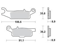 096111 BRAKE PAD RACING YAMAHA YFM 700 FGPH 4X4 GRIZZLY EPS HUNTER 2011