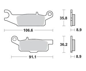 096111 BRAKE PAD RACING YAMAHA YFM 700 FGPH 4X4 GRIZZLY EPS HUNTER 2013