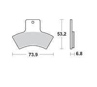 096911 BRAKE PAD ATV SINTER PRO RACING POLARIS SPORTSMAN 500 EFI X2 4X4 2009