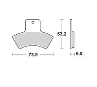 096911 BRAKE PAD ATV SINTER PRO RACING POLARIS SPORTSMAN 500 HO (CARB) 4X4 2007