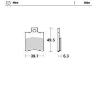 097821 BRAKE PAD NITRO APRILIA SR 50 AC MINARELLI HORIZONTAL CYLINDER 1995