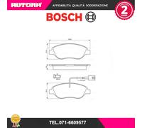 0986424595 Kit pastiglie freno, Freno a disco anteriore (MARCA BOSCH)..