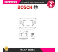 0986424596 Kit pastiglie freno a disco anteriore (MARCA BOSCH)..