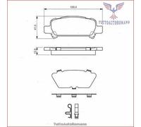 0986424650 Kit pastiglie freno Bosch Posteriore