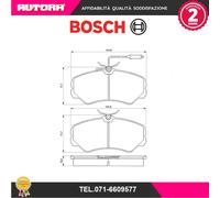 0986460998 Kit pastiglie freno, Freno a disco (MARCA BOSCH).