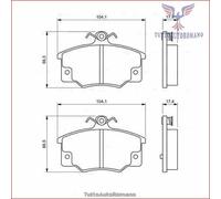 0986468380 Kit pastiglie freno Bosch Anteriore