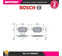 Bosch Kit pastiglie freno a disco 0986494033 anteriore per Renault Laguna II (BG0/1_), Laguna II G