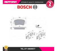0986494213 Kit pastiglie freno a disco post (MARCA-BOSCH)