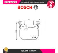0986494421 Kit pastiglie freno a disco post adatto a Bmw (MARCA-BOSCH)