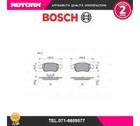 KIT PASTIGLIE FRENO ANT BREMBO JEEP RENEGADE 1.6 CRD 88KW 14> P23165