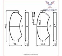 0986494799 Kit pastiglie freno Bosch Anteriore