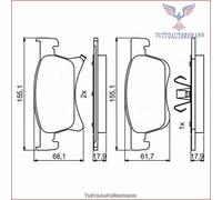 0986494823 Kit pastiglie freno Bosch Anteriore