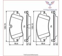 0986494833 Kit pastiglie freno Bosch Posteriore