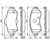 0986495304 Kit pastiglie freno, Freno a disco Bosch