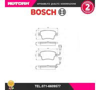 0986495355 Kit pastiglie freno a disco post.adatto a Fiat Punto (MARCA-BOSCH).