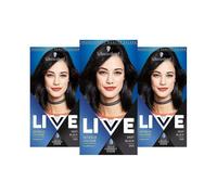 (099 Deep Black - x3)Schwarzkopf Live Hair Colour 099 Deep Black - Pack Of 3
