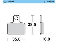 099212 BRAKE PAD OFFROAD SINTER PRO RACING GP TRS X-TRACK 250 ONE 2019