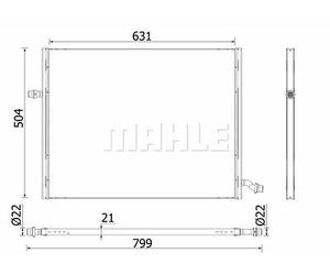 0995003500 - radiatore supplementare mercedes classe e - glc - s 13-> originale