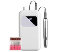0Electric Nail File, 45 Speed Precise Gel Remover, Safe Efficient Nail Care, Electric Trimmer Manicure Tool for Beginners Professionals Mother Girlfriend Salon Home Travel, 4,72 x 2,56 Inches