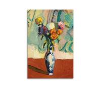 0henri Matisse Bouquet Vaso Chinois Pittura Stampa artistica Matisse Vintage Museo Mostra Poster colorato Retro Wall Art Vaso di fiori Tela Wall Art per la decorazione della stanza Poster pittura