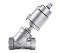 0P7BR328B Valvola a sede angolare in Acciaio Inossidabile 304 Tipo Y normalmente Chiusa da 1/2" 3/4" 1" Femmina DN15(Stainless-Normally Close,0.75 inch)