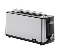 Braun Tostapane PurShine HT 1610 BK, 25 cm, 8 gradi di doratura, funzione di riscaldamento e scongelamento, vassoio raccogli briciole, 1030 W, nero