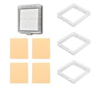 0XBIT 4 Pezzi Copriprese, Trasparente Copri Prese da Muro, Adesivo Tipo Copripresa Impermeabilex, Impermeabile e Antipolvere, per Prese Elettriche in Cucina, Camera da Letto e Bagno