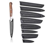 0XBIT 8 Pezzi Copricoltelli, 8 Modelli Coltelli Guaina Proteggi, Nero Coltelli Protezione, Design Perforato, Mantiene Asciutto, Adatto Molti Tipi Coltelli