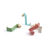 0XBIT Attaccapanni da Porta, 4 pezzi Gancio Appendiabiti a Quattro Colori, Maniglia in Legno Gancio Porta, per Porte del Soggiorno, Porte Delle Camere da Letto, Porte Degli Armadi e Porte del Bagno