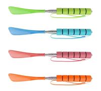 0XBIT Calzascarpe, 4 Pezzi Calzascarpe Lungo, Calzante Lungo Retrattile da 29-70 CM, Calzascarpe Portatile Con Occhiello per Appendere Adatto per Uomini, Donne E Anziani
