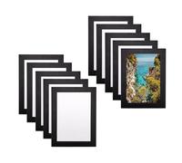 0XBIT Cornici da Parete, 10 Pezzi Cornici Adesive da Parete Bordo Nero, Cornici A6 con Chiusura Magnetica, Cornice Magnetica per Cornici Informative, Pareti, Espositori