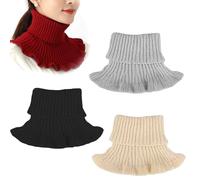 0XBIT Falso Dolcevita da Donna, 4 Pezzi Collare Finto a Collo Alto, Maglia Falso Dolcevita da Donna, Colletto Finto Donna Adatto per il Calore del Collo, Decorazione del Collo