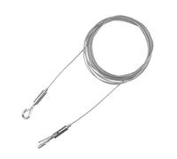 0XBIT Filo Acciaio Inox, con Occhielli Cavo Acciaio per Tende 1,5 mm x 5 m, Fune Acciaio Regolabile, Durevole Antiruggine, Carico Massimo 30 kg, Adatto per Tende, Cornici per Foto