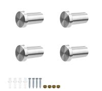 0XBIT Ganci Appendiabiti, 4 Pezzi Ganci Accappatoio Bagno in Argento, Ganci Appendini da Muro in Acciaio Inossidabile, con Accessori di Montaggio, per Camere da Letto, Cucine e Bagni