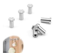 0XBIT Ganci Appendiabiti da Parete Rotondi, 6 Pezzi Ganci Accappatoio Bagno, Ganci Appendiabiti in Acciaio Inox, Ganci da Parete, con Accessori di Montaggio, Adatto per Cucina e Bagno