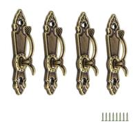 0XBIT Ganci Tende, 4 Pezzi Fermatenda in Lega Zinco, Bronzo, Montaggio Parete per Tende, Finestra, Asciugamano, Borsa