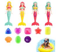 0XBIT Giochi per Piscina Bambini, 12 Pezzi Giochi Piscina Affondare Rapidamente, Giochi da Sirena e Gioiello Giochi Piscina, per Caccia al Tesoro in Spiaggia e Allenamento Subacqueo