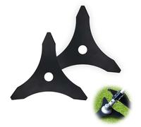 0XBIT Lama Decespugliatore, 2 Pezzi Coltello Decespugliatore, Diametro Foro 25,4 mm Lama Tagliaerba, Tagliaerba Accessori Tre Denti, per Tosaerba