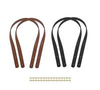 0XBIT Manici per Borse, 4 Pezzi Manici in Pelle per Borse, Morbido e Fermo, Manici per Borsa in Pelle Fatti a Mano, Manici Borsa per Realizza Borse, Tracolle e Fai da Te