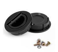 0XBIT Maniglia Della Barca, 2 Pezzi Incasso Maniglia, Girare Maniglia Porta con Kit di Montaggio, Maniglie Nere da Incasso Sportello per Cassettiere, Armadi, Yacht, Cassettiere