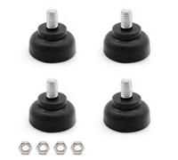 0XBIT Piedini Gomma M8, 4 Pezzi Piedini Regolabili per Mobili, Piedini Regolabili M8 con Dadi, Antigraffio e Antiscivolo, Tampone Ammortizzante, per Mobili, Tavoli, Sedie, Divani