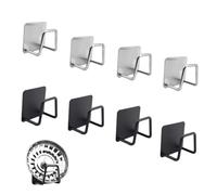 0XBIT Porta Spugne Lavello Cucina, 8 Pezzi Porta Spugne Acciaio Inossidabile, Due Colori, Autoadesiva Porta Spugna Cucina Lavello, Porta Spugne Cucina per Cucina e Bagno